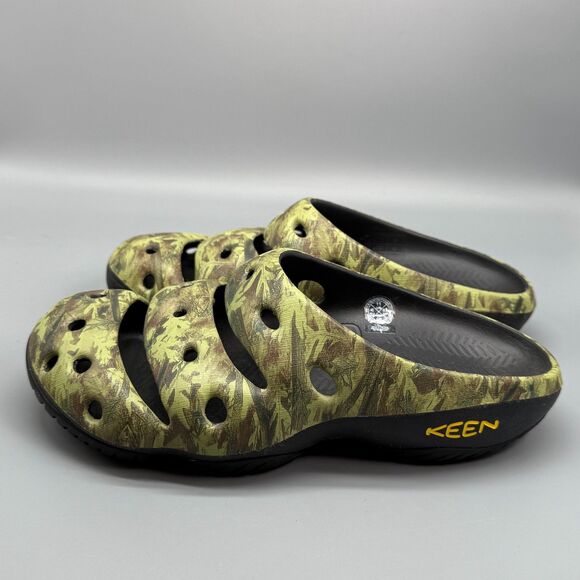 KEEN Yogui Arts Men's 9 Camo Green Rubber Classic Clogs Lightweight Slip On - Picture 4 of 11
